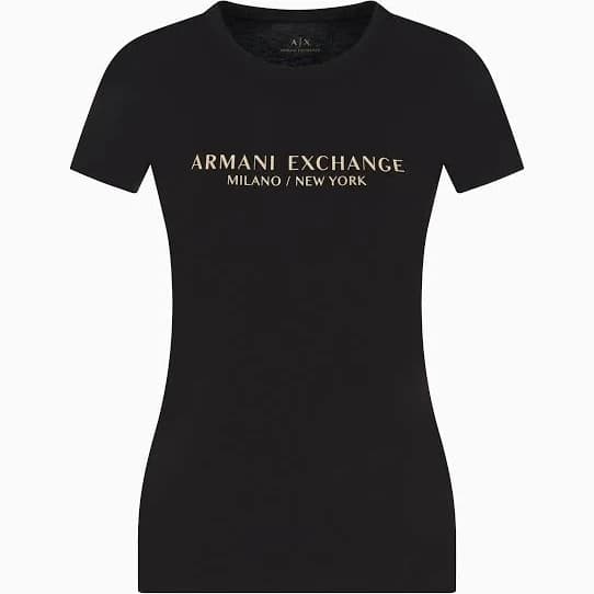 Armani Exchange Women's Slim Fit Milano New York Crewneck T-Shirt