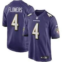 Men's Baltimore Ravens Zay Flowers Nike Purple Game Jersey
