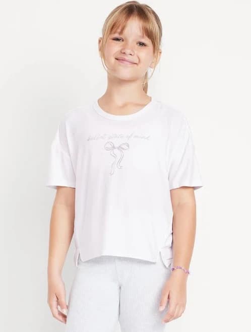 Old Navy Kids Cloudmotion Cropped Graphic T-Shirt
