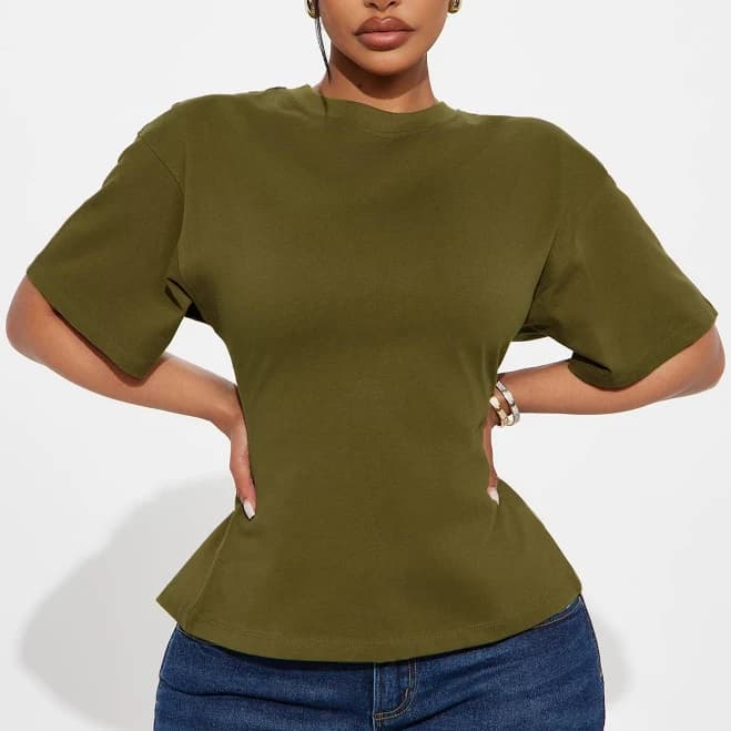 Fashion Nova Zipper Short Sleeve T-Shirt
