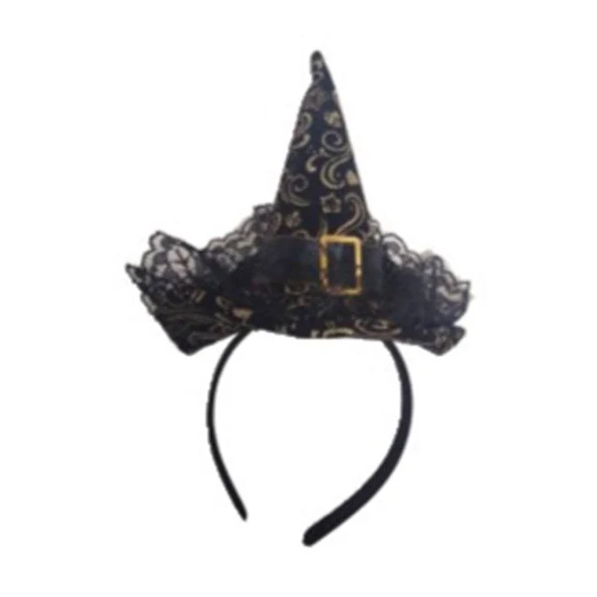 Witch Hat Mini with Gold Swirls