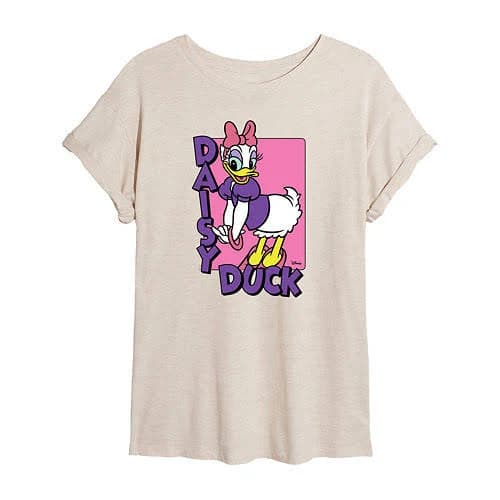 Disney Women's Oversized Daisy Duck Graphic T-Shirt