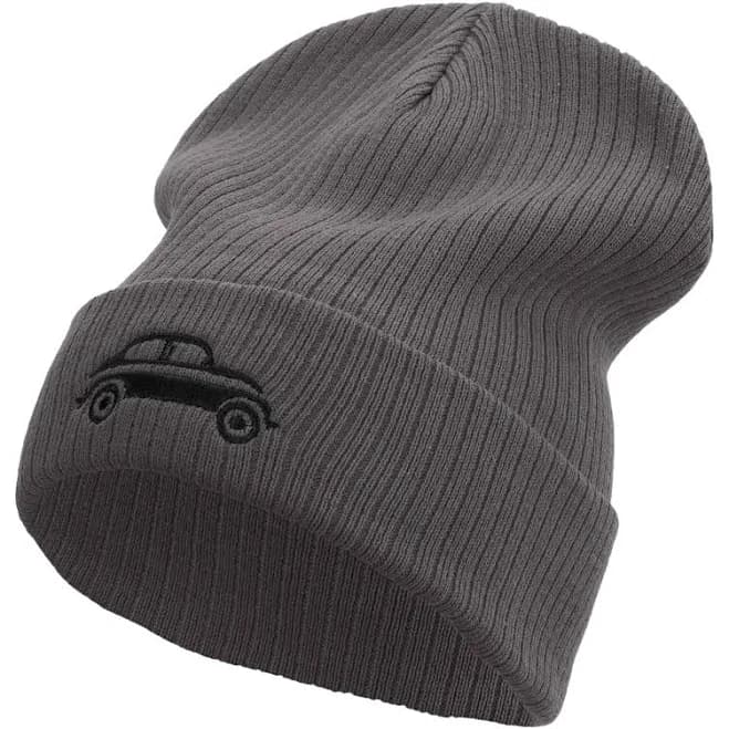 e4Hats Classic VW Beetle Symbol Embroidered Long Beanie