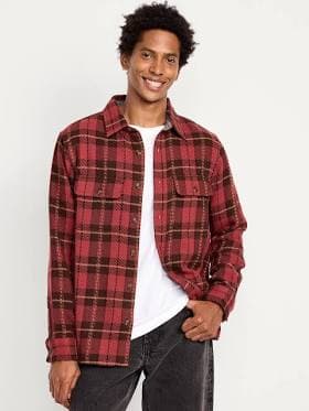 Old Navy Men's Loose Fit Plaid Shirt