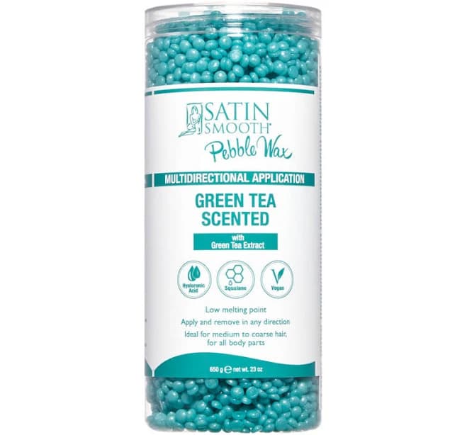 Satin Smooth Green Tea Multidirectional Pebble Wax