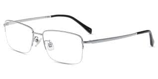 Unisex semi-rimless titanium eyeglasses | Firmoo.com