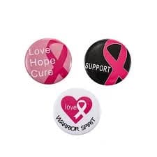 Breast Cancer Awareness Pins (3 Pieces)