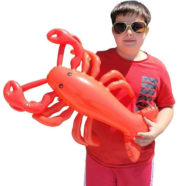 Large 20" Red Blow-up Inflatable Lobster Pool Toy Luau Nautical Clam