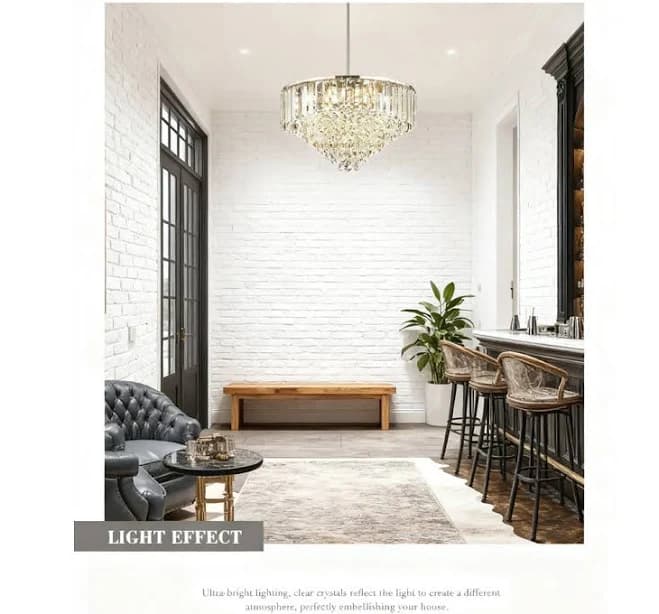 Everly Quinn 7-Tier Crystal Chandelier