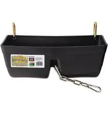 Little Giant FF16BLACK 9 Quart Heavy Duty Feed Trough Bucket Fence Feeder Black