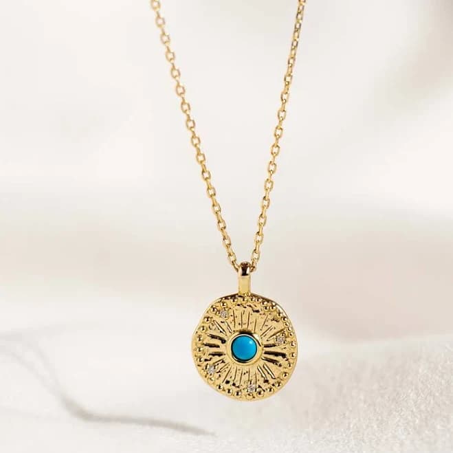 Linjer Gold Coin Necklace