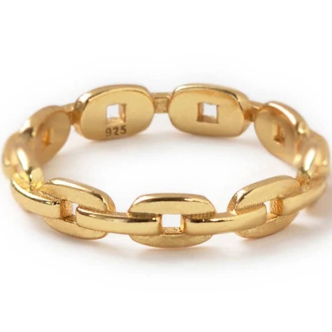 Gold Vermeil Chain Link Ring