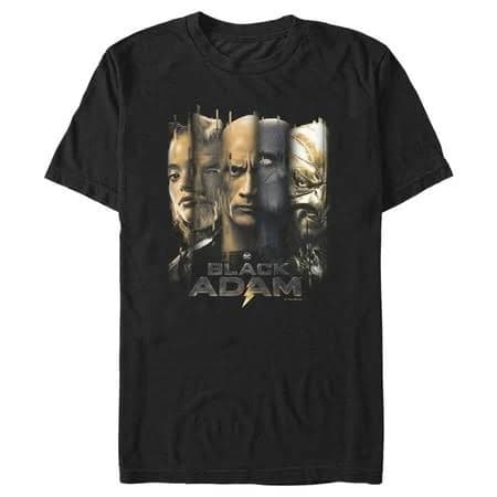 Black Adam Faces of Justice Graphic T-Shirt