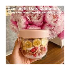 20Oz Overnight Oats Container with Lid and Spoon - Portable Oatmeal Breakfast Cup for On-The-Go - Walmart Business Supplies