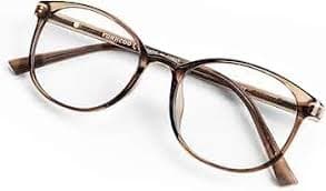 FONHCOO Blue Light Blocking Glasses Women Men TR90 Round Computer Eyeglasses (Coffee) : Health & Household - Amazon.com
