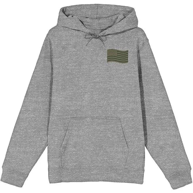 Wavy American Flag Double Sided Hoodie