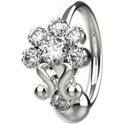 Classic Silver Nose Hoop Earrings