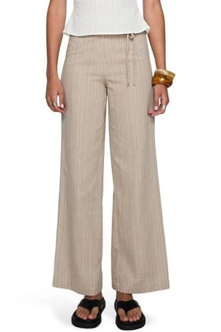 Princess Polly Rush Hours Tie Waist Flare Pants