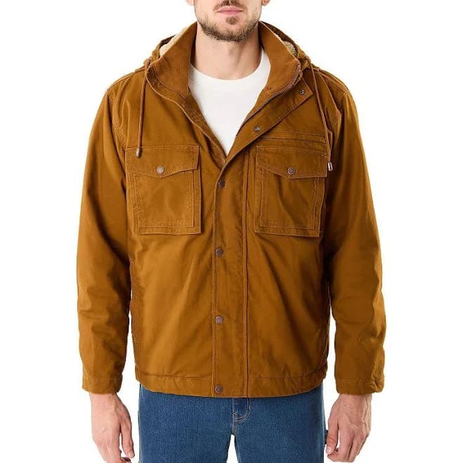 Smith's Workwear Men's Sherpa-Lined Duck Work Jacket