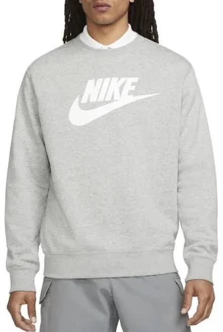 Nike, Sweatshirts, Male, Gray, Size: XS Graphic Crewneck Sweatshirt Sportswear Club1