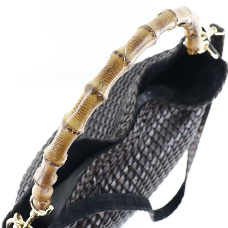 GUCCI] Gucci Bamboo 2way shoulder braid 001-2404-1577 Calf tea Ladies – KYOTO NISHIKINO