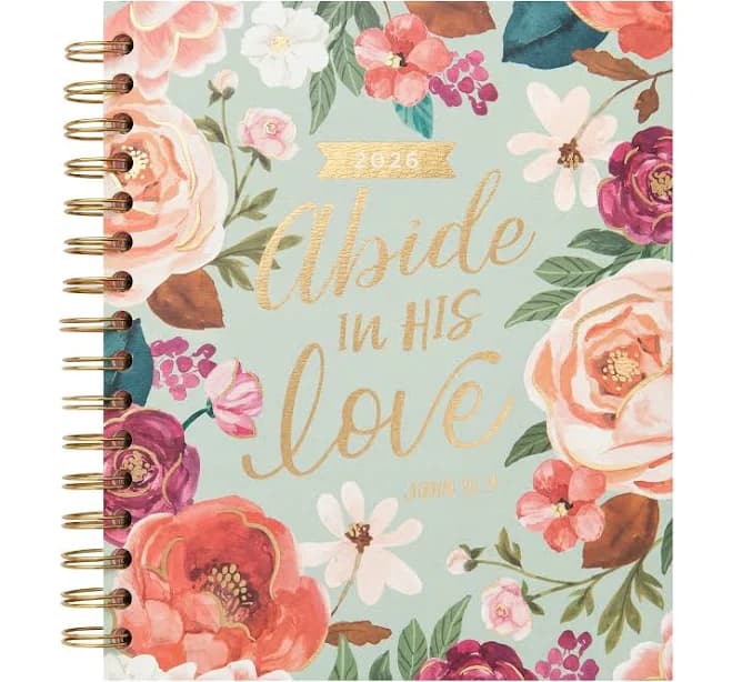 Mintgreen Monthly Weekly Medium Sage Floral Scripture