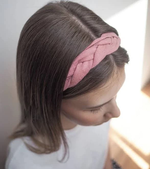Braided linen headband women's boho linen headband