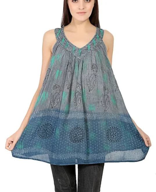 Jaipur Tie Dye V-Neck Tank Top