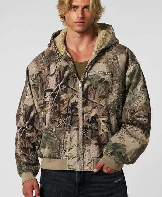YoungLA Men's 5014 Camo Bronco Jacket