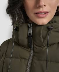 DKNY Women's Belted Hooded Puffer Coat - Macy's