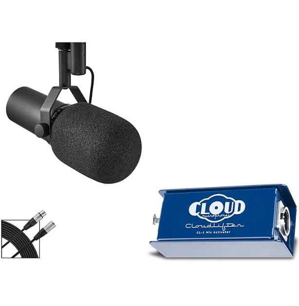 Shure SM7B Dynamic Vocal Microphone and Cloudlifter CL-1 Preamplifier Bundle