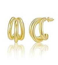 Amazon.com: Sterling Silver Plated Ball Earrings for Women, 14K Gold Plated Ball Drop Earrings, Small Dangle Earrings, Lightweight Hypoallergenic Jewelry, by Esmee Cardenas: Clothing, Shoes & Jewelry