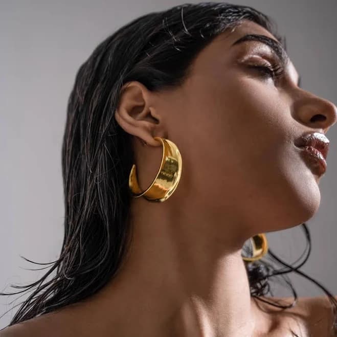 Oversized Chunky Statement Hoop Earrings