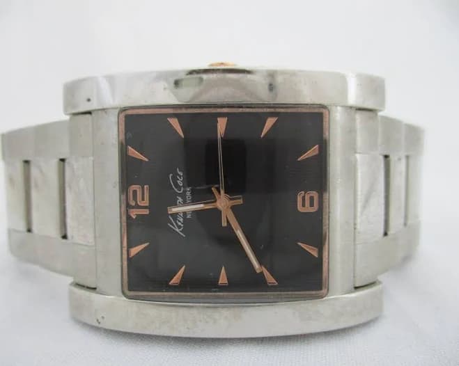 Kenneth Cole Men's Silver Toned Link Band Analog Watch