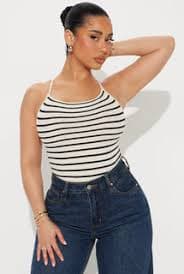 Sybelle Striped Sweater Top - Cream/combo | Fashion Nova