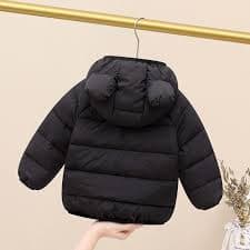 Baby Boys Girls Winter Coats Toddlers Warm Jacket Outerwear Bear Hoods Down Jacket Infant Kids Padded Outwear (Black 12 Months) - Walmart.com