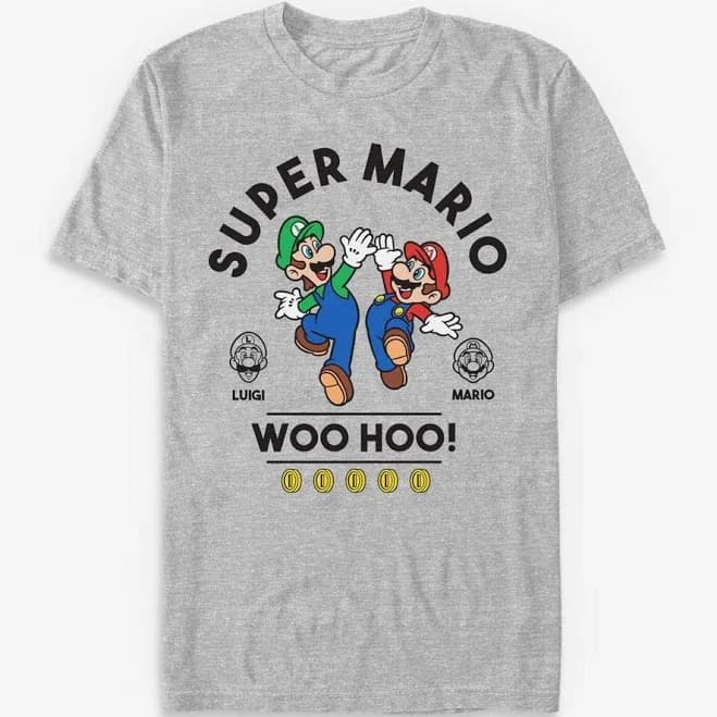 Nintendo Super Mario & Luigi High Five Graphic T-Shirt