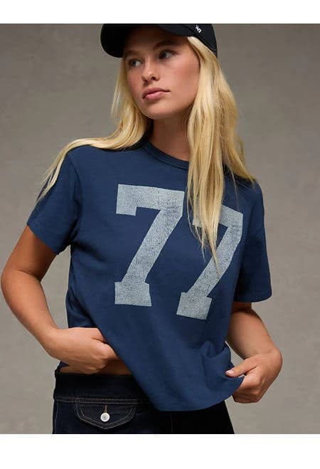 AE Ex-Boyfriend Logo Graphic T-Shirt Women's