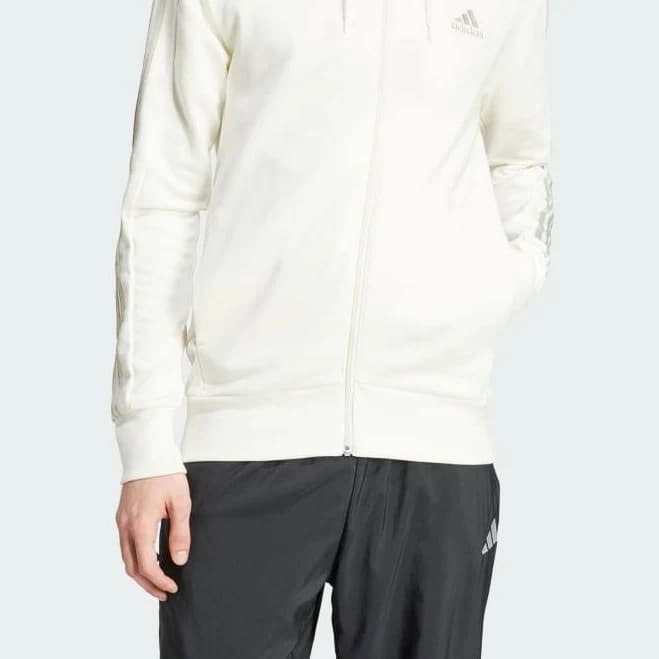 Mens adidas Sportswear 3-Stripes Full Zip Hoodie