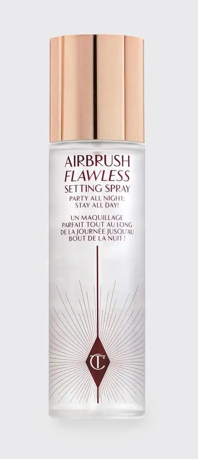 Charlotte Tilbury Airbrush Flawless Setting Spary 100ml- Gift Set Essential - Ultra-Fine Mist to Prime & Set Makeup - Perfect for Pairing with Other