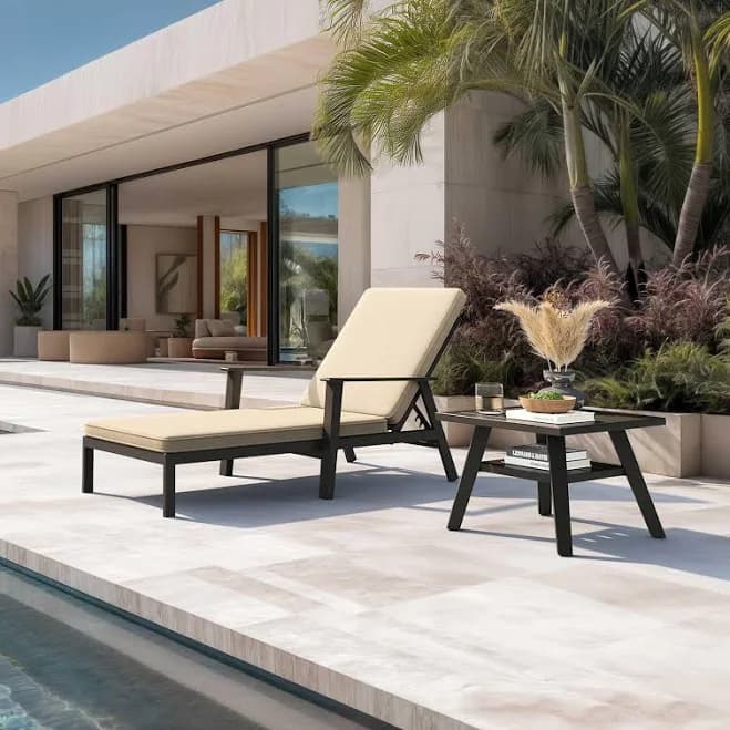 Purple Leaf Outdoor Chaise Lounge