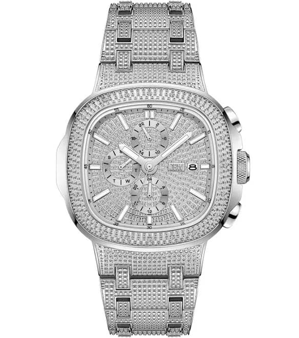JBW Men's Heist Quartz Diamond Accent Stainless Steel Bracelet Watch