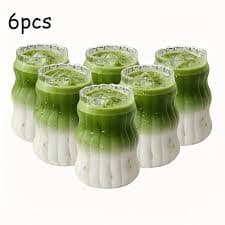 4 6 wavy striped glass tumblers a capacity 530ml 18oz made - Temu Republic of Korea