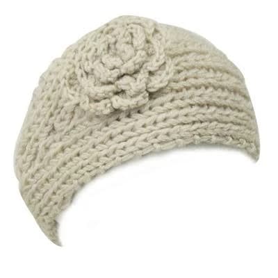 Wrapables Hand Knit Floral Headband