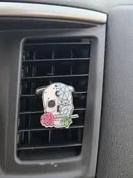 Skull & Rose Car Air Freshener, Gothic Vent Clip, Oil Diffuser
