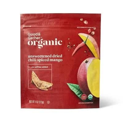 Good & Gather Organic Dried Unsweetened Chili Lime Spiced Mango Snacks