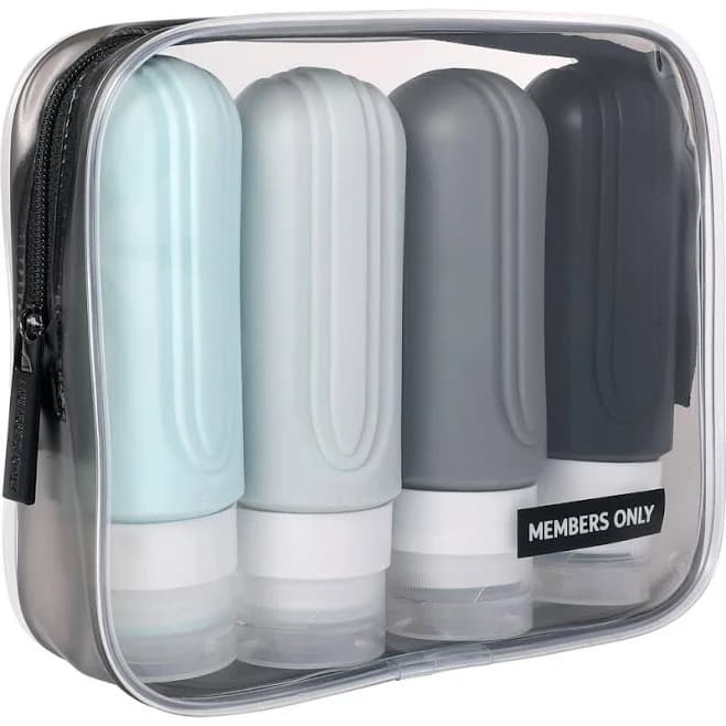 Members Only Silicone Travel Bottle Set 4 Pack