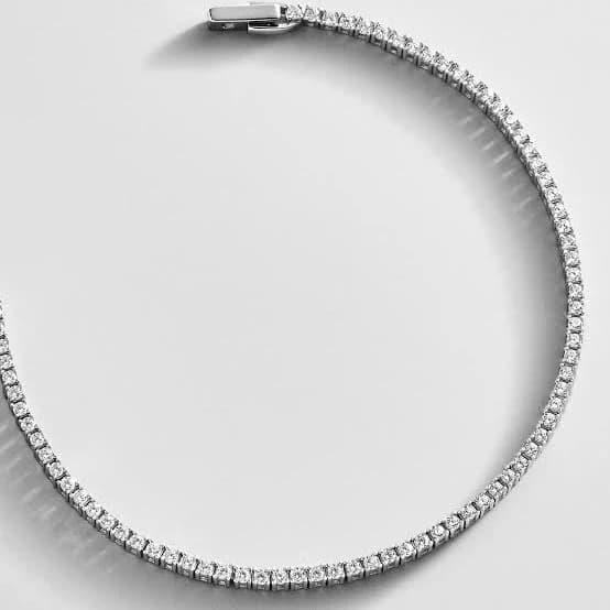 BaubleBar Billie Sterling Silver Tennis Bracelet