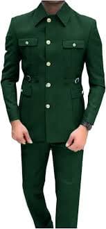 Amazon.com: Gwenhwyfar Africa Suits for Men Gold Button Square Collar Custom Made Formal Casual Business Party Costume Homme : Clothing, Shoes & Jewelry