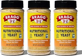 Nutritional Yeast Seasoning – Vegan, Gluten Free Cheese Flakes – Good Source of Protein & Vitamins – Nutritious Savory Parmesan Cheese Substitute – Non GMO Verified, 4.5 ounce, 3-Pack